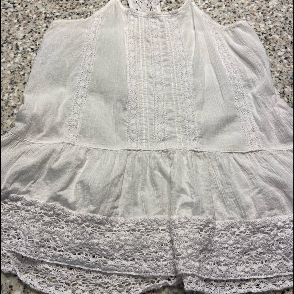 White dressy tank size med